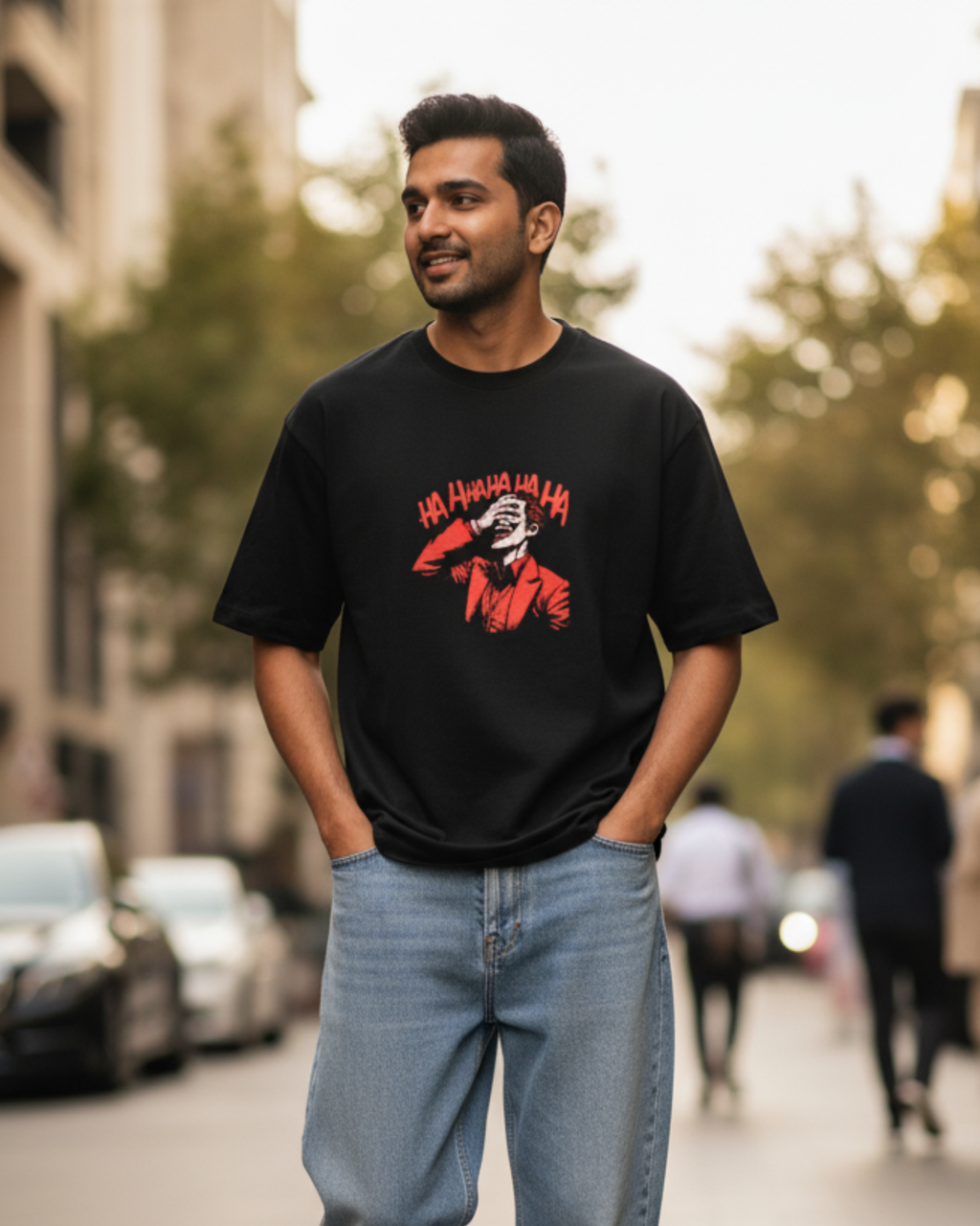 Joker's Laugh Unisex Oversized Tee