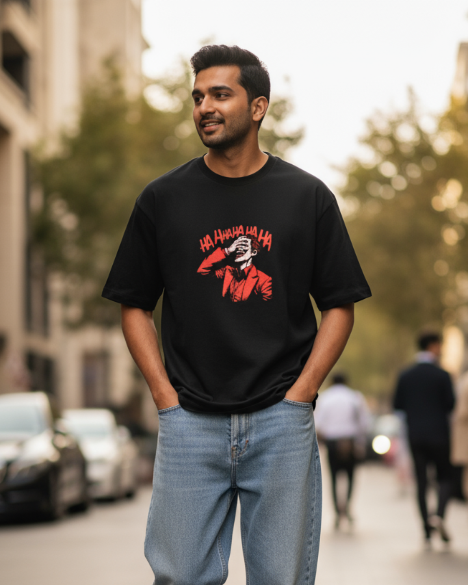 Joker's Laugh Unisex Oversized Tee