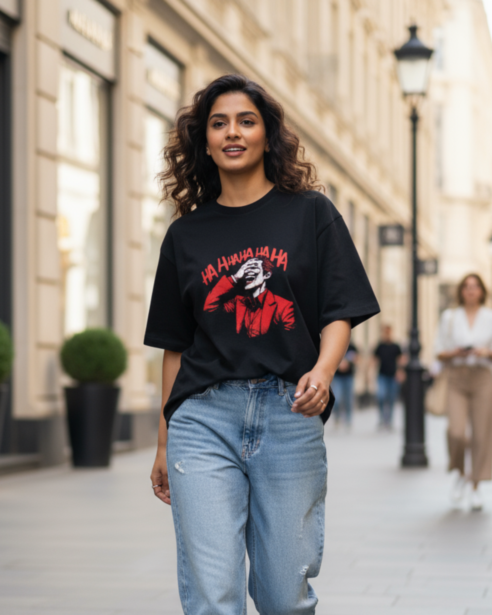 Joker's Laugh Unisex Oversized Tee