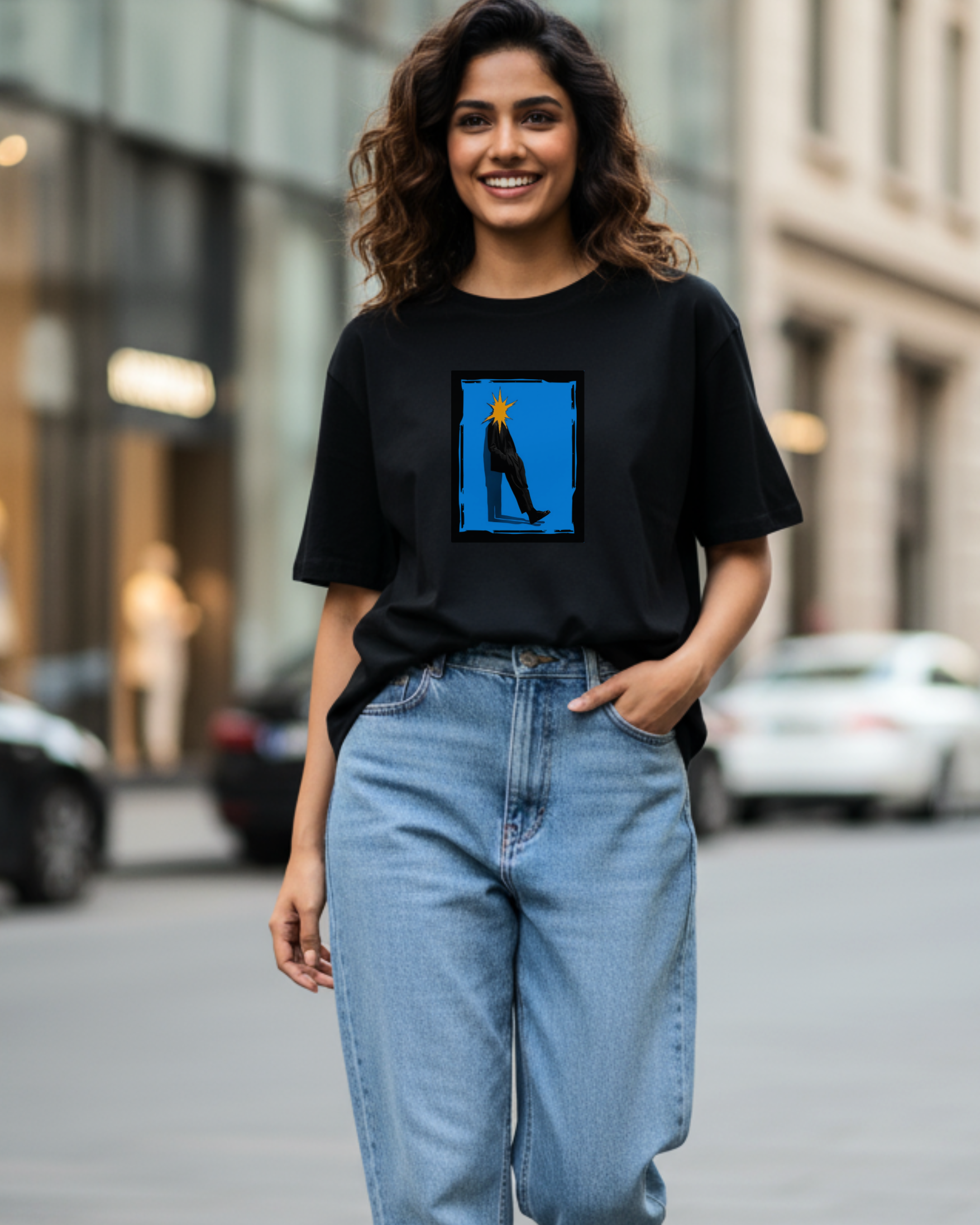 Golden Aura Unisex Oversized Tee