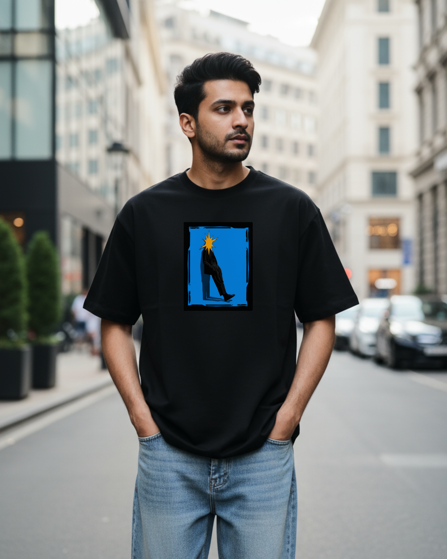 Golden Aura Unisex Oversized Tee