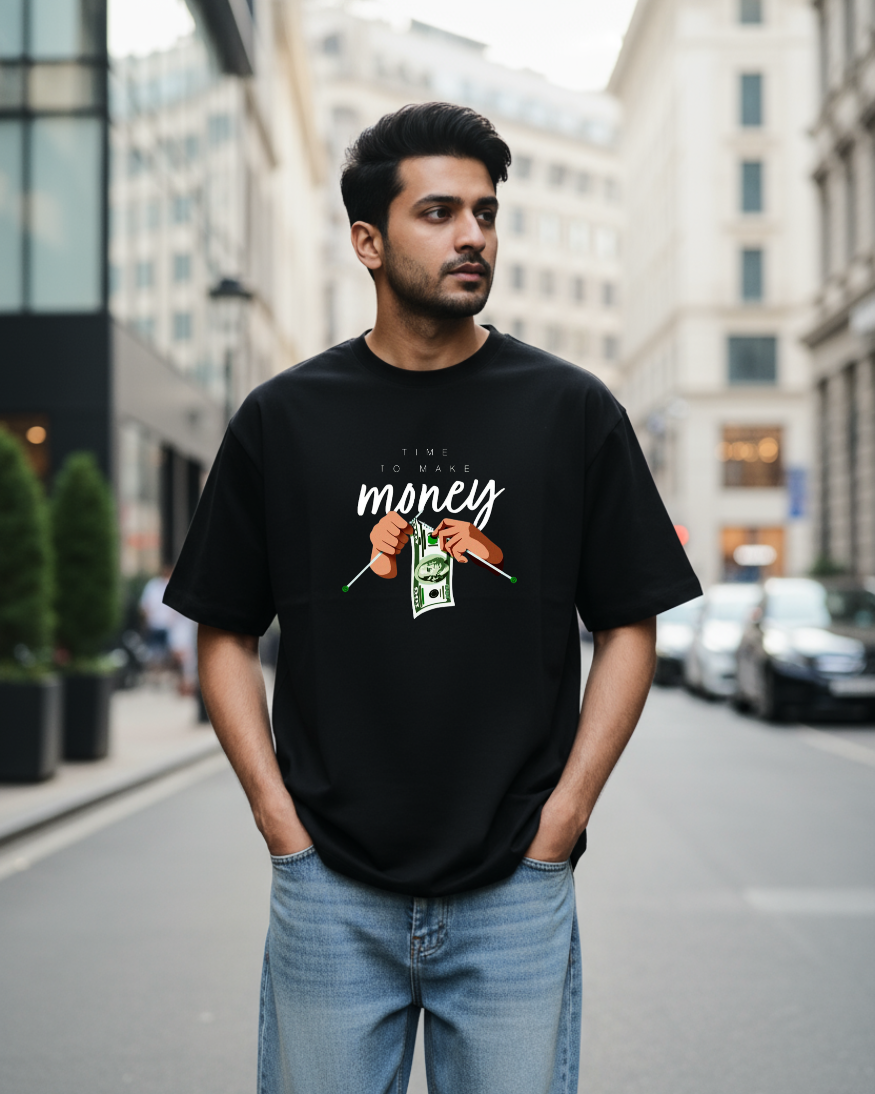 Wealth Hustle Unisex Oversized Tee
