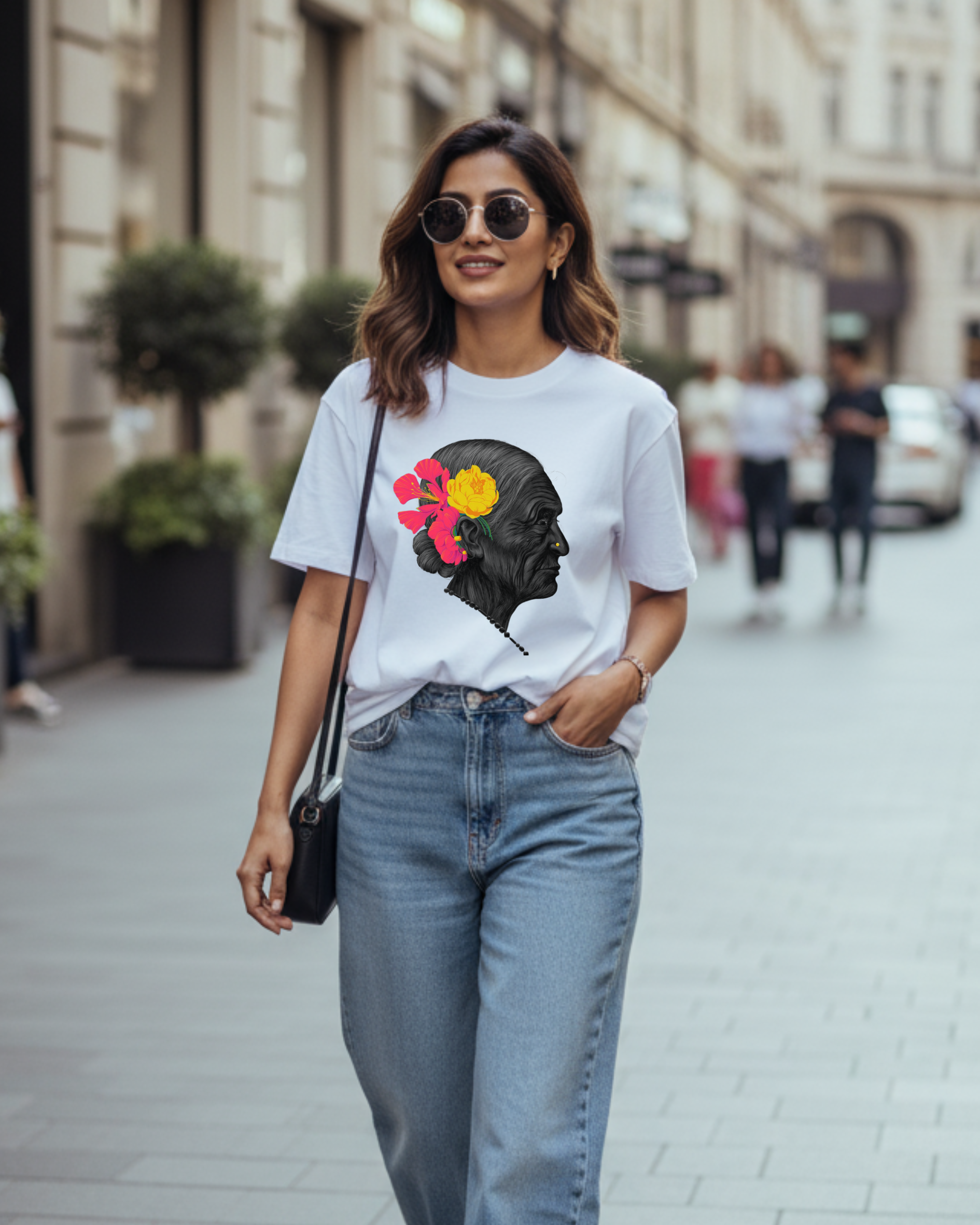 Floral Granny Unisex Oversized Tee