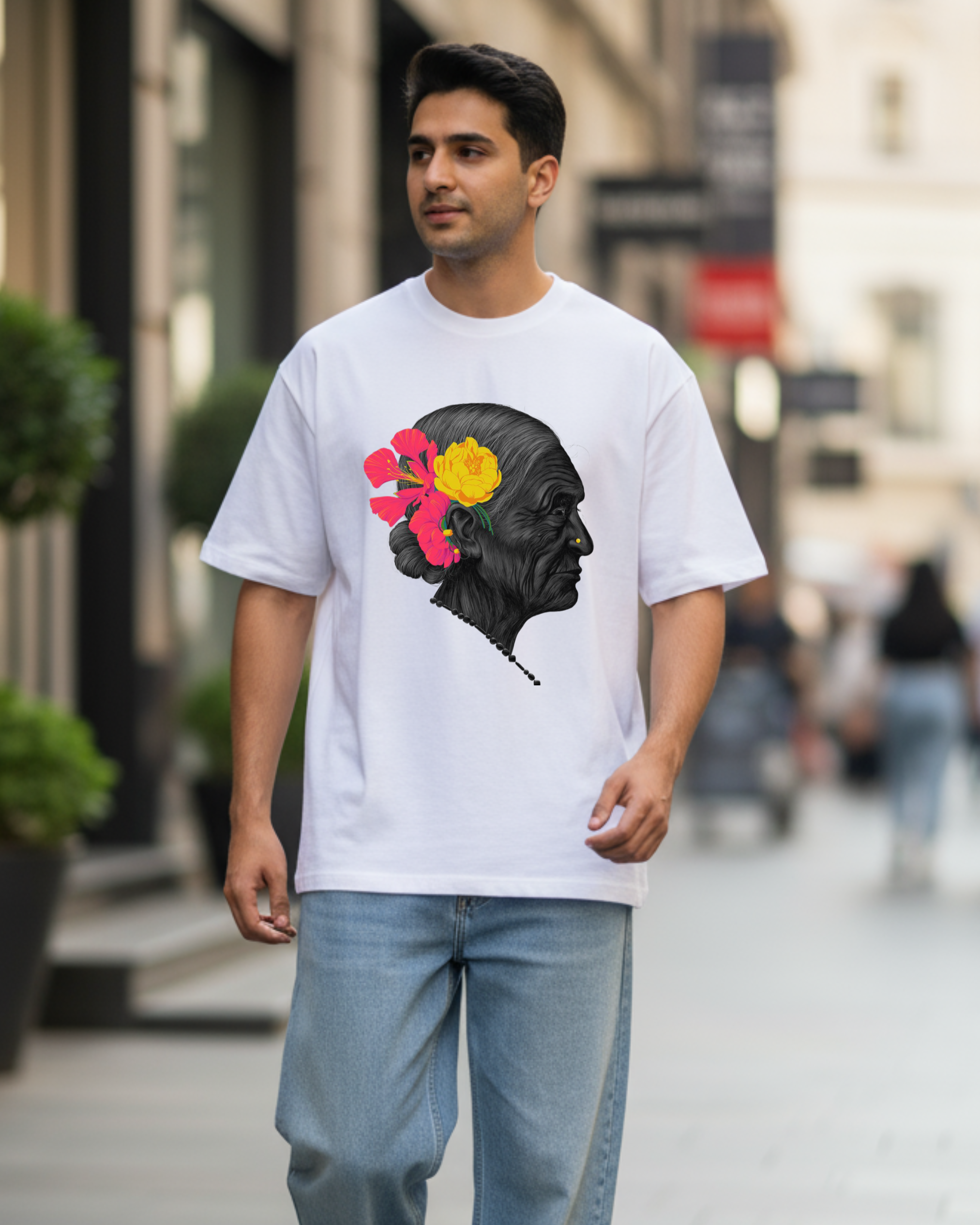Floral Granny Unisex Oversized Tee
