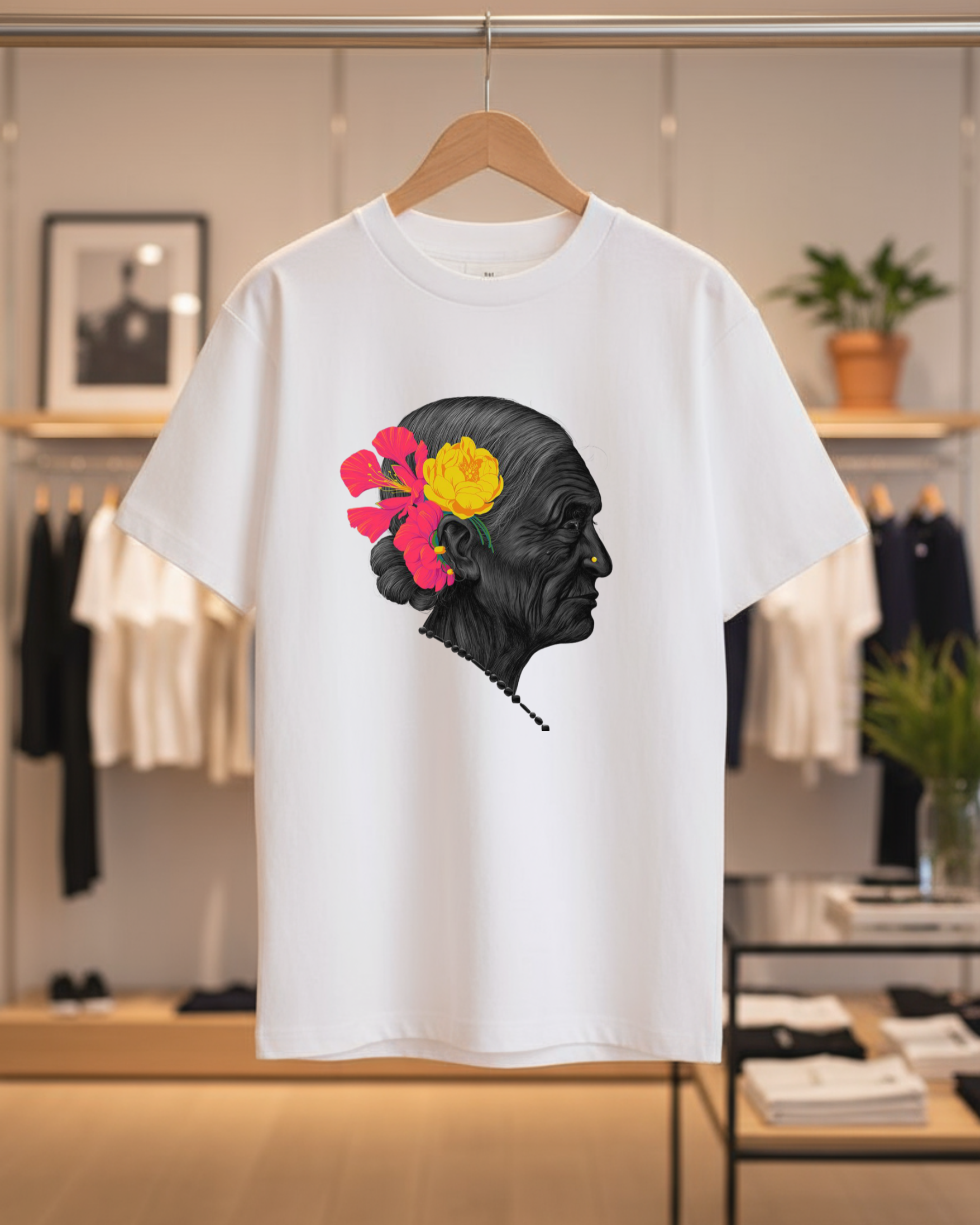 Floral Granny Unisex Oversized Tee