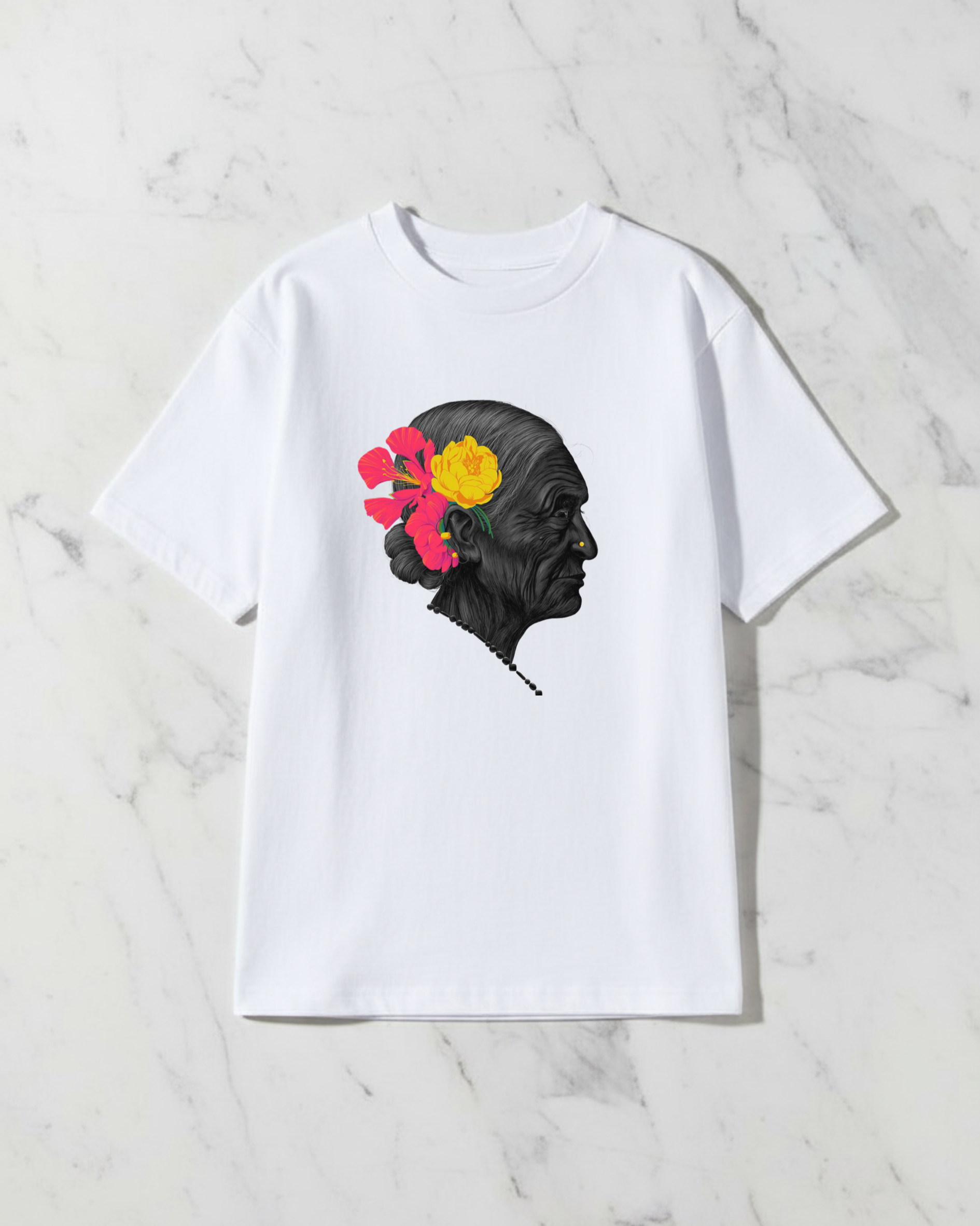 Floral Granny Unisex Oversized Tee