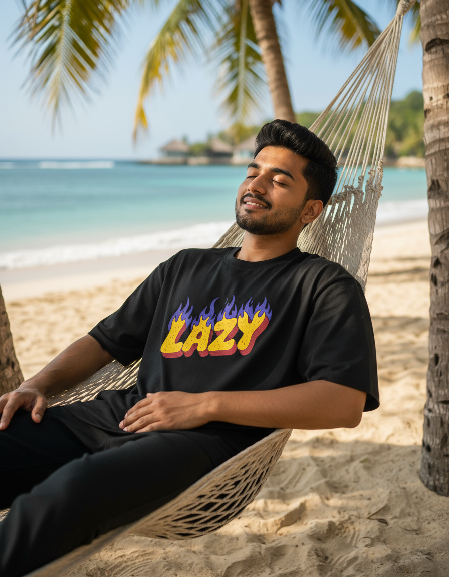 Lazy Unisex Oversized Tee