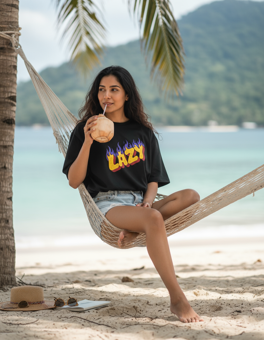 Lazy Unisex Oversized Tee
