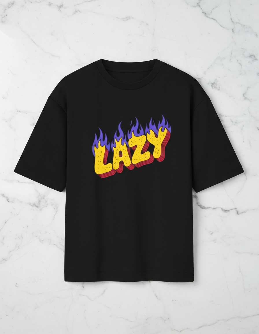 Lazy Unisex Oversized Tee